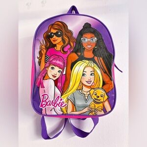 Girl’s Barbie Backpack/Bag, 12” x 11”, Pink/Purple, Zip Closure
